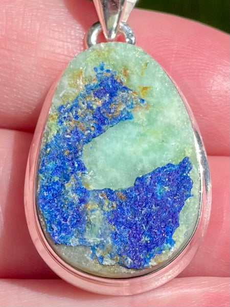 Rare Dioptase in Azurite Pendant - Morganna’s Treasures
