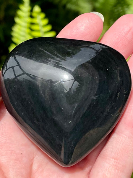 Rainbow Obsidian Heart Palm Stone - Morganna’s Treasures 