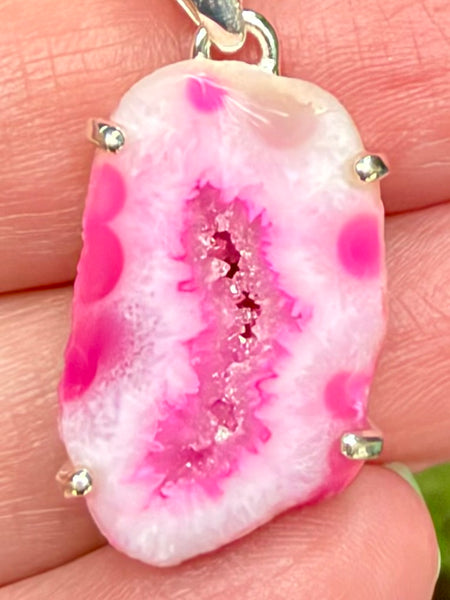 Fleece Pink Quartz Stalactite Pendant