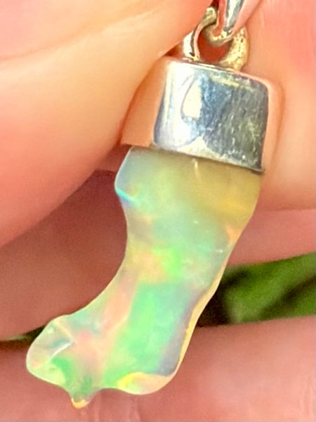 Stunning Rough Ethiopian Opal Pendant