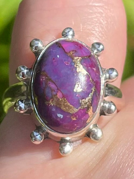 Purple Copper Turquoise Ring Size 6 - Morganna’s Treasures 