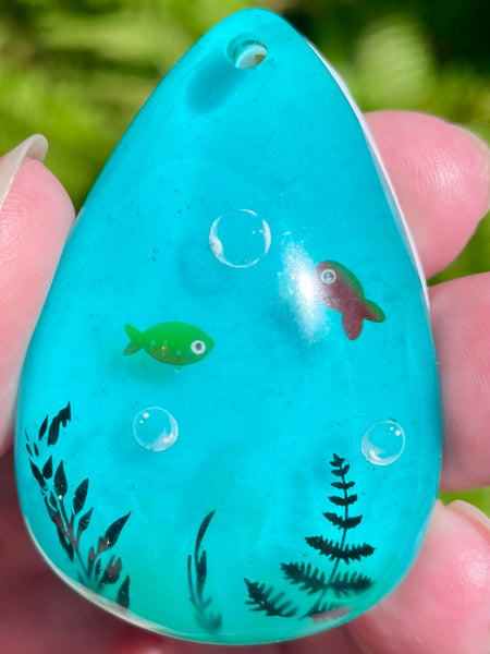Fish Bowl Resin Pendant - Morganna’s Treasures
