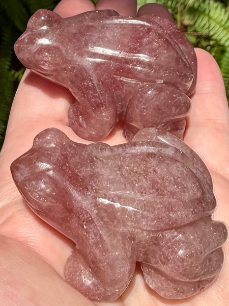 Strawberry Quartz Frogs - Morganna’s Treasures