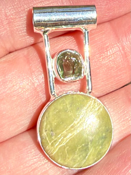 Imperial Opal and Green Apatite Pendant