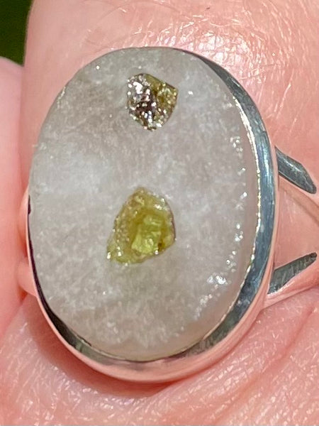 Green Tourmaline in Quartz Ring Size 7 - Morganna’s Treasures 