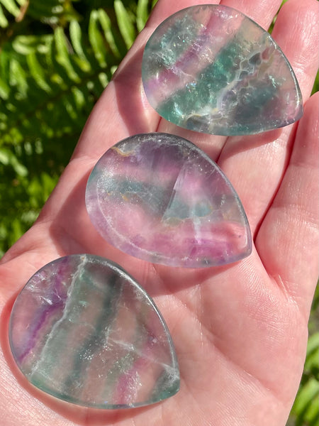 Rainbow Fluorite Palm Stones - Morganna’s Treasures 