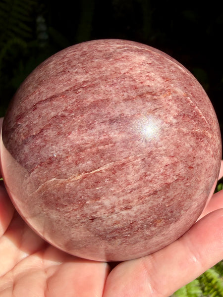 Large Strawberry Quartz Sphere