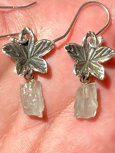 Prehnite Flower Earrings - Morganna’s Treasures