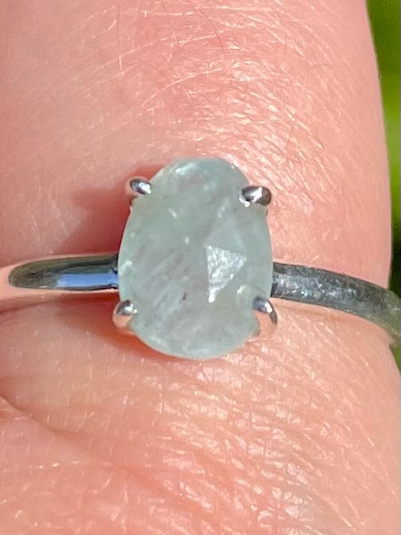 Faceted Aqua Kyanite Ring Size 9 - Morganna’s Treasures 