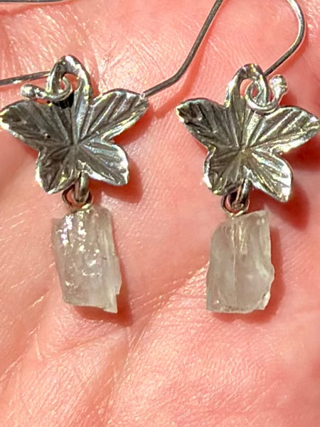 Prehnite Flower Earrings - Morganna’s Treasures
