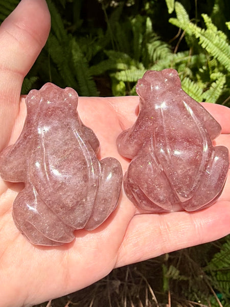 Strawberry Quartz Frogs - Morganna’s Treasures