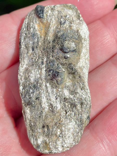 Beautiful Garnet with Mica Schist Palm Stone - Morganna’s Treasures