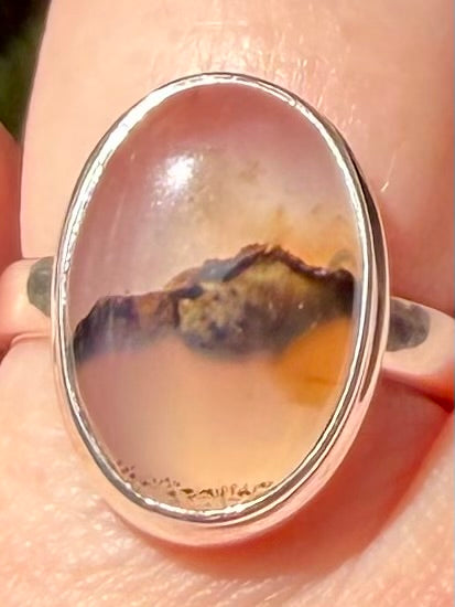 Montana Agate from the Yellowstone River Ring Size 7.5