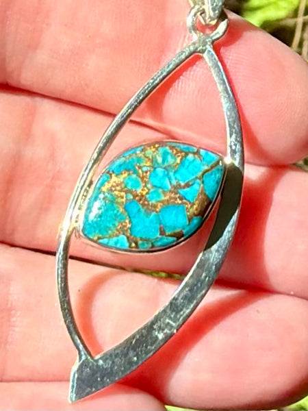 Blue Copper Turquoise Pendant