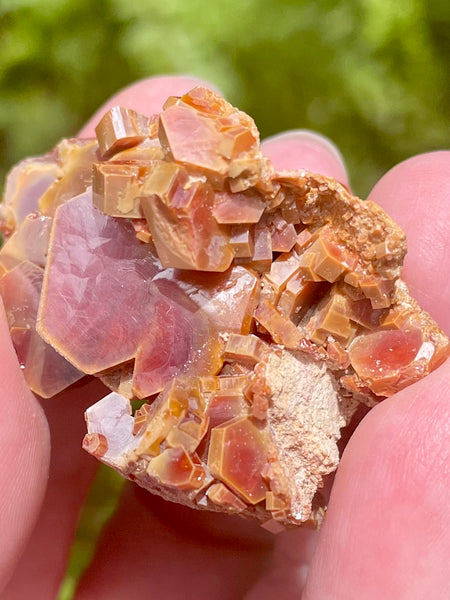 Vanadinite on Barite Crystal Cluster - Morganna’s Treasures 