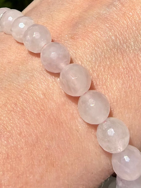 Adjustable Faceted Rose Quartz Bracelet - Morganna’s Treasures