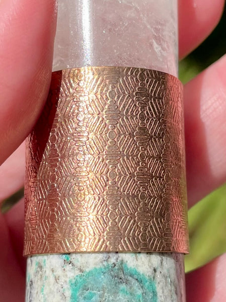 K2 Azurite and Clear Quartz Crystal Massage Wand - Morganna’s Treasures