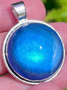 Selenite, Azurite, Citrine, Quartz & Aluminum Orgonite Pendant - Morganna’s Treasures 