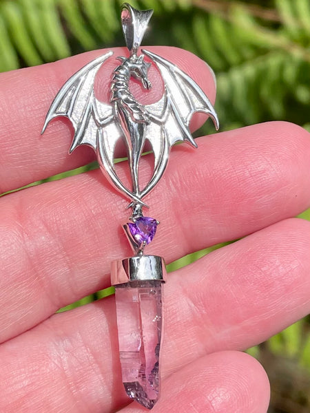 Rare Vera Cruz Amethyst and Amethyst Dragon Pendant - Morganna’s Treasures 