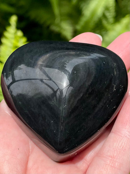 Rainbow Obsidian Heart Palm Stone - Morganna’s Treasures 