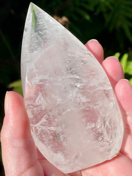 Gorgeous Clear Quartz Flame - Morganna’s Treasures 