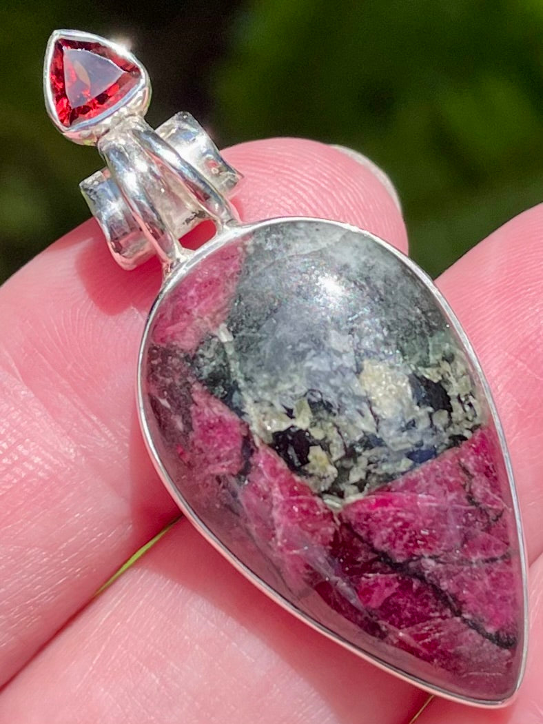 Russian Eudialyte and Garnet Pendant - Morganna’s Treasures 