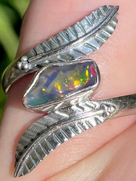 Chalama Black Opal Ring Size 8 - Morganna’s Treasures 