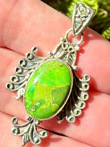 Green Mohave Turquoise Pendant