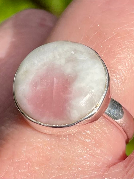 Pink Tourmaline in Quartz Ring Size 9 - Morganna’s Treasures