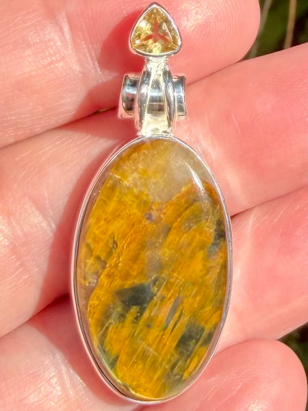 Beautiful Nellite and Citrine Pendant
