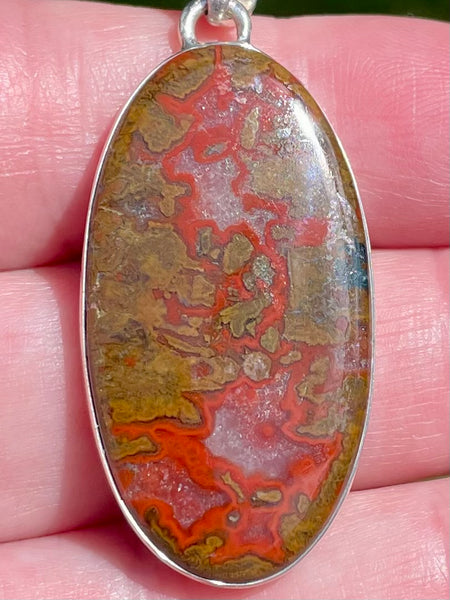 Red Seam Agate Pendant - Morganna’s Treasures