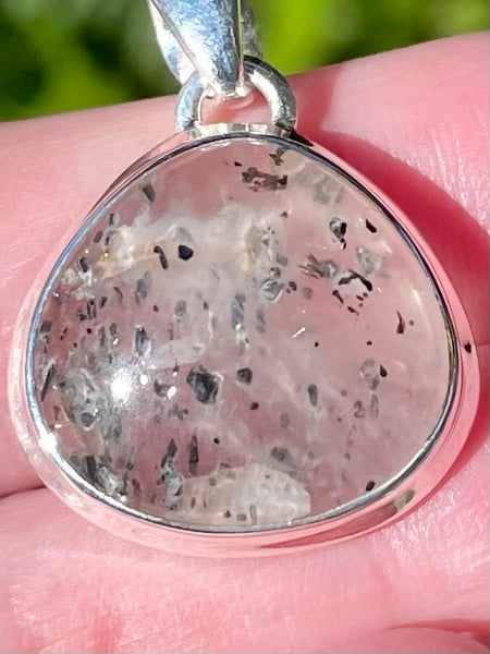 Hematite in Quartz Pendant