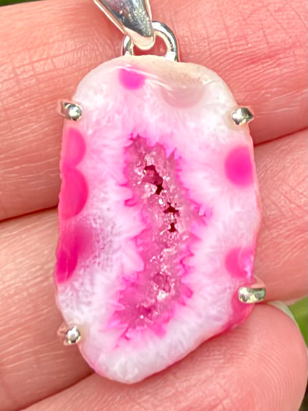 Fleece Pink Quartz Stalactite Pendant