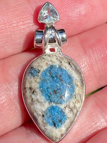 K2 Blue Azurite and Blue Topaz Pendant - Morganna’s Treasures 