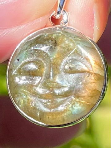 Labradorite Moon Pendant - Morganna’s Treasures