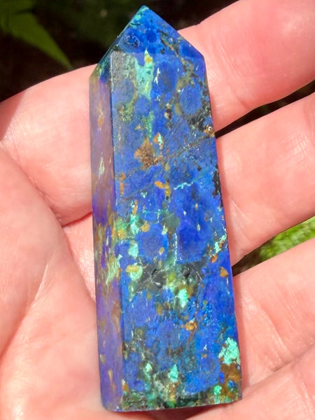 Azurite in Malachite Obelisk
