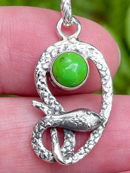 Green Turquoise Snake Pendant - Morganna’s Treasures 