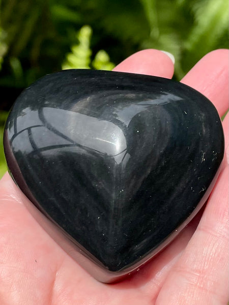 Rainbow Obsidian Heart Palm Stone - Morganna’s Treasures 