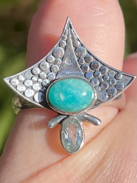 Amazonite and Blue Topaz Ring Size 7 - Morganna’s Treasures