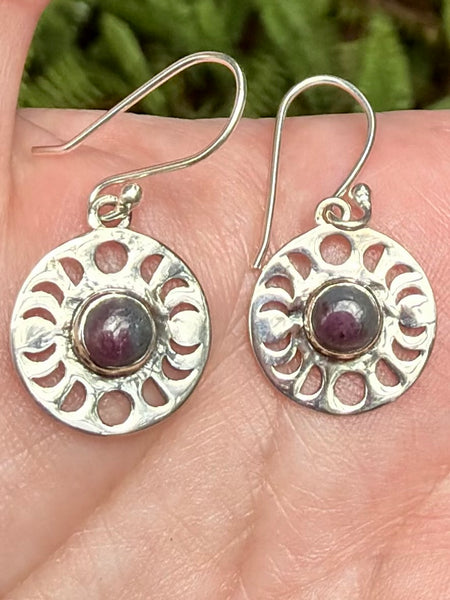 Ruby in Zoisite Phases of the Moon Earrings - Morganna’s Treasures