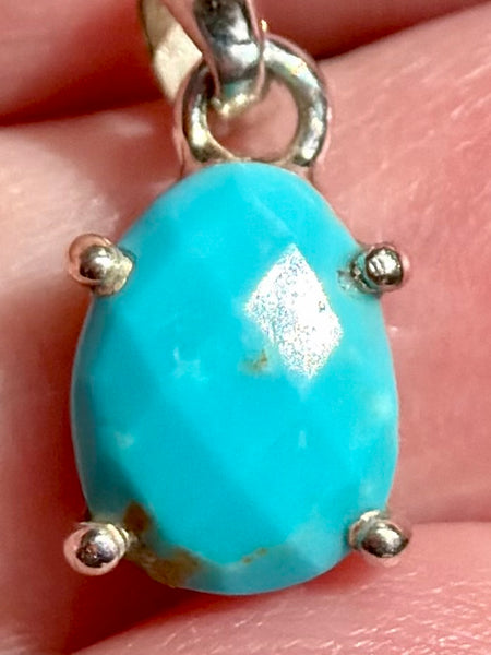 Faceted Blue Mohave Turquoise Pendant - Morganna’s Treasures
