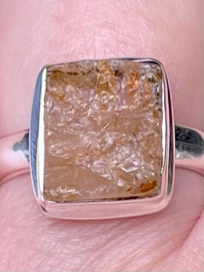 Rough Starburst Rutilated Quartz Ring Size 8 - Morganna’s Treasures 