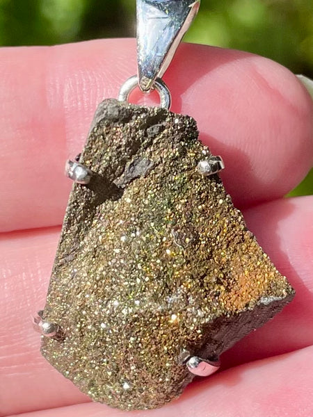 Rainbow Pyrite Druzy Pendant - Morganna’s Treasures 