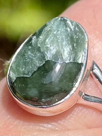 Green Seraphinite Ring Size 7 - Morganna’s Treasures