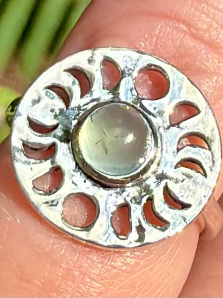 Prehnite Phases of the Moon Ring Size 5