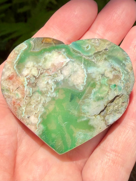 Green Opal Heart Palm Stone - Morganna’s Treasures