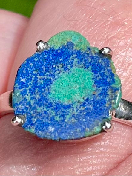 Stunning Azurite in Malachite Stalactite Ring Size 8.5 - Morganna’s Treasures 