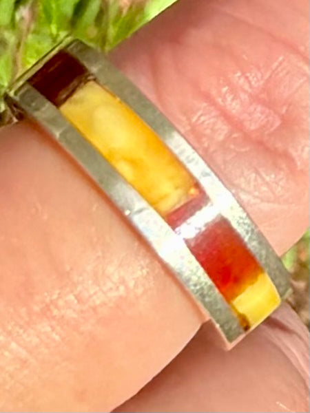 Egg Yolk Baltic Amber Ring Size 5