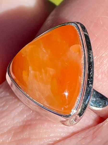 Orange Calcite Ring Size 8.5