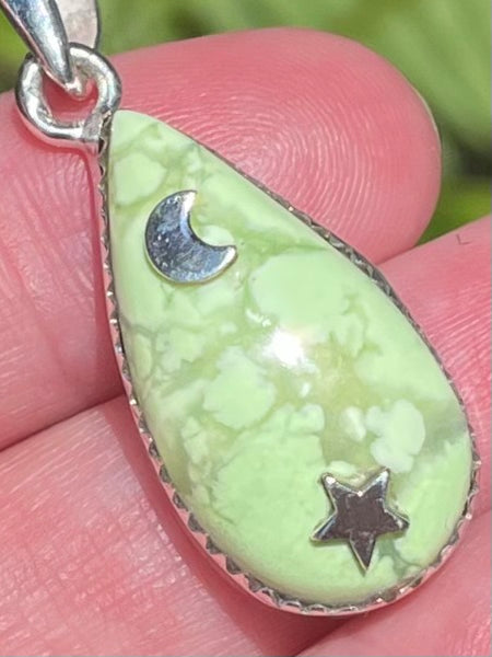 Moon & Star Variscite Pendant - Morganna’s Treasures 